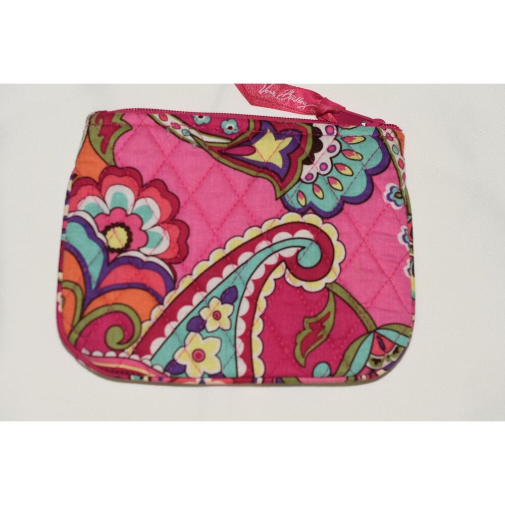 Vera Bradley Pink Swirl  Small Coin/Makeup Zip Trendy Mod Y2K Hipster Bag